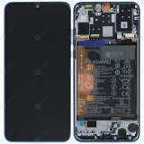 Huawei P30 Lite (MAR-LX1A MAR-L21A) Capac frontal al modulului de afișare + LCD + digitizer + baterie albastru păun 02352RQA