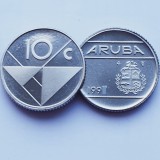 3264 Aruba 10 cents 1991 Beatrix / Willem-Alexander km 2 aUnc-UNC, America Centrala si de Sud