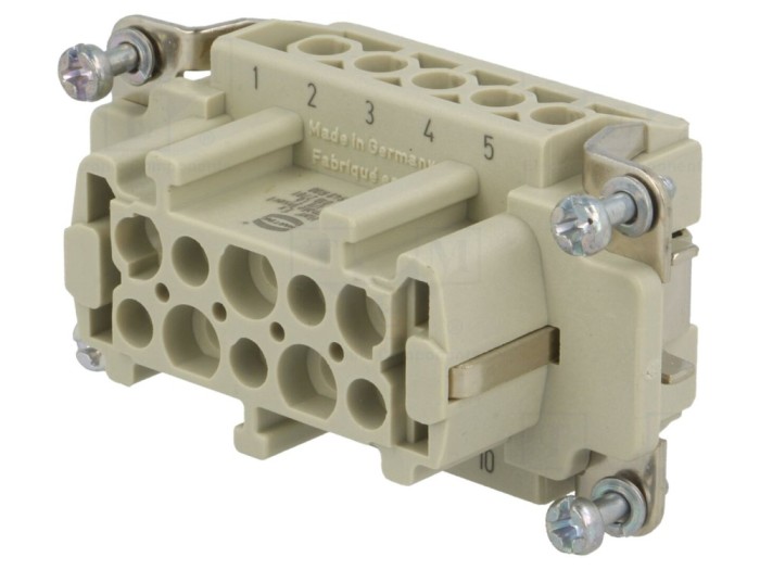 Conector HDC mamă 10+PE, 16A
