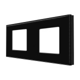 Rama dubla Luxion din sticla securizata, neagra, pentru module compatibile