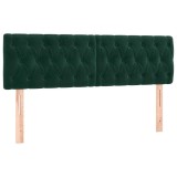 Cumpara ieftin Tablii de pat, verde inchis, 160x7x78/88 cm, catifea
