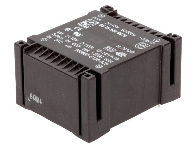 Transformator &icirc;ncapsulat 30VA 115VAC 12V 1,25A