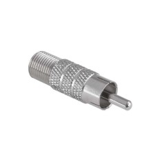 Adaptor F mama la RCA tata din metal Goobay
