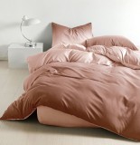 Lenjerie Pat Bumbac 4 Piese Cu Elastic Portocaliu 200x140 cm