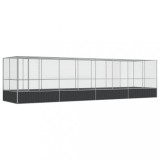 Cumpara ieftin Voliera de pasari cu extensie, argintiu, 832x207x212 cm, otel