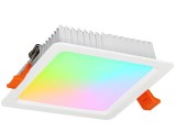 Spot LED Miboxer patrat 9W RGB+CCT 720lm 80lm W 2700K 6500K, 16 milioane de culori intensitatea luminii ajustabila, control de la distanta 30m 2.4GHz