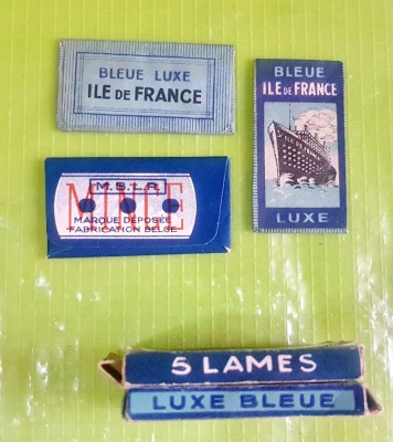 F651-Lot 8+3-11 Lame barbierit vechi cu cutiile originale interbelice Franta. foto