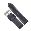 Curea de ceas Robusta - Barington - Culoare Neagra, Cusatura Alba - 24mm - WZ4004, Time Veranda