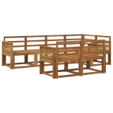 vidaXL Set de canapele de exterior 7 pcs natural Lemn Solid de Acacia 3385295