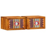 Cumpara ieftin Dulap de noapte 2 pcs Maro 35 x 30 x 22 cm lemn masiv de acacia
