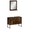 Set dulapuri de baie, 2 piese, stejar afumat, lemn prelucrat