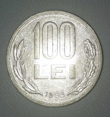 Moneda 100 lei 1993 - Romania foto
