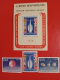 PARAGUAY, SPACE - COLIȚĂ + 3 VALORI MNH, Nestampilat