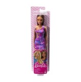 Cumpara ieftin Papusa Barbie Fashionistas, cu rochita mov, satena