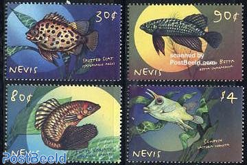 NEVIS-2000-PESTI-Serie de 4 timbre nestampilate