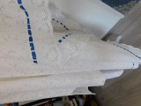Perdea interbelica , broderie sparta ,spectaculoasa, Mare