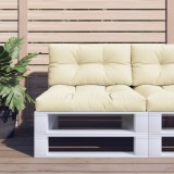 VidaXL Pernă de paleți, crem, 70x40x12 cm, material textil
