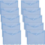 Mapa A4 plastic transparent albastru cu capsa si perforatii D.Rect