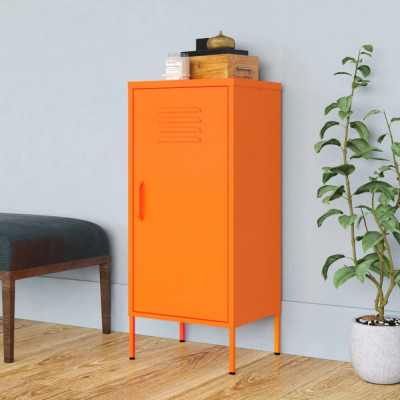 vidaXL Dulap de depozitare, portocaliu, 42,5x35x101,5 cm, oțel foto