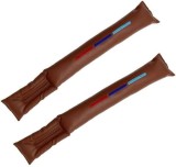 Set de 2 tampoane pentru marginea scaunului auto HommyFine, piele PU/PP, maro, 44 x 7 cm