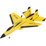 Cumpara ieftin Avion de lupta cu telecomanda iUni FX820, SU-35, Giroscop, Rezistent la impact, Galben