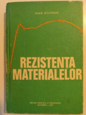 REZISTENTA MATERIALELOR de IOAN DEUTSCH , 1979 foto