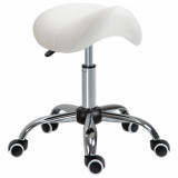 Scaun pentru salon, tip sa 52&times;53&times;49-61cm, crem HOMCOM | Aosom Romania