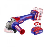 Polizor unghiular cu 1 acumulator 4.0Ah, motor fara perii (brushless), 115mm, 10 discuri incluse