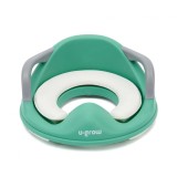 Reductor WC copii U-Grow, Verde, ergonomic, moale si confortabil, 31x34x12.5 cm
