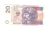Bancnota Polonia 20 zloti 2016, circulata, stare buna