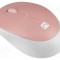 Mouse optic wireless NATEC alb și roz, 4 butoane, Bluetooth 5.1, rază 10m