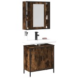 vidaXL Set mobilier de baie, 2 piese, stejar fumuriu, lemn prelucrat 3214722