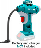 TOTAL - COMPRESOR AER - 150PSI/10BAR - LI-ION - 20V (NU INCLUDE ACUMULATOR SI INCARCATOR) PowerTool TopQuality