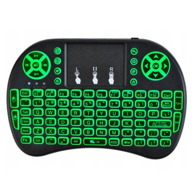 Mini Tastatura Wireless Iluminata LED pentru PC, Laptop, Tableta, Xbox, Smart TV, Play Station, Raza 10m foto