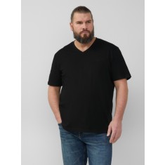 s.Oliver Big Sizes Tricou barbati big sizes cu decolteu in V, croiala Regular Fit, Negru, 5XL