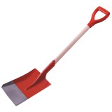 Cumpara ieftin Lopata patrata auto, din metal, pentru zapada, coada din lemn, 300 x 230 mm, lungime totala 1 m