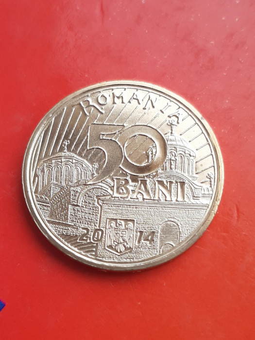 50 bani 2014 UNC, din fisic