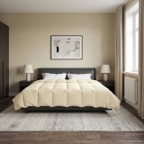 vidaXL Pilotă de vară Patos Crem 240 x 260 cm Microfibră 42025988