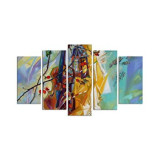 Tablou decorativ multicanvas Pure, 5 Piese, 250PUR1986, Multicolor