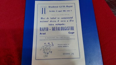 program Rapid Arad - Metal. Cugir foto