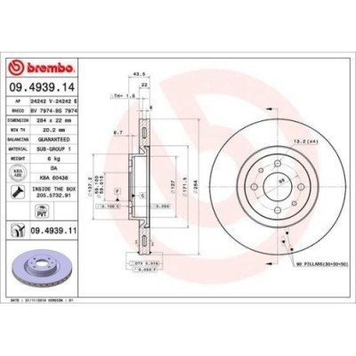 Set discuri frana Citroen: Nemo (Aa); Fiat: 500, 500c, Bravo 2 (198), Doblo (223), Fiorino (225), Idea (350), Linea (323), Marea (185), Qubo (225), S foto