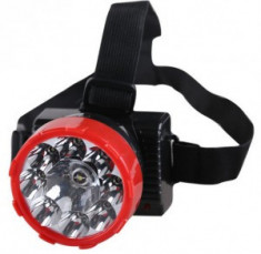 Lanterna frontala 9 led-uri 1W cu acumulator SL698 foto