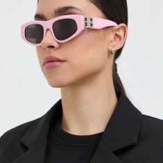 Balenciaga ochelari de soare BB0095S femei, culoarea roz