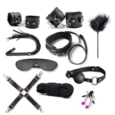 Set BDSM Cross Selection 10 pcs Black foto