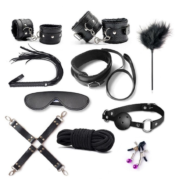 Set BDSM Cross Selection 10 pcs Black
