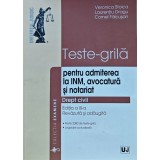 Teste grila pentru admiterea la inm, avocatura si notariat. Drept civil - 290 - Laurențiu Dragu (@I114)