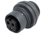 Conector Circular Soclu Mamă 3 PIN Nichelat Buccaneer 6000