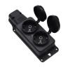 Prelungitor Cauciuc 2 Prize Schuko 3500W cu Capac Protectie, 16A/250V, Rezistent Apa Praf, Ideal Exterior/Santier/Gradina