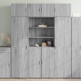Dulap de depozitare sonoma gri 80x42,5x225 cm lemn prelucrat
