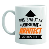 Cana alba personalizata pentru Arhitect, INOVATIX&reg;. 330ml